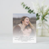 目的地の結婚式の旅程フォトプログラムカード (スタンド正面)