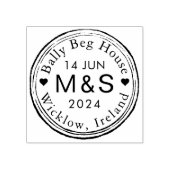 目的地の結婚式の旅行テーマビザ ラバースタンプ (インプリント)