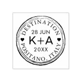 目的地の結婚式の旅行テーマビザ ラバースタンプ (インプリント)