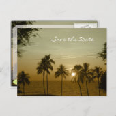 目的地の結婚式の日付を保存するマウナケア 案内ポストカード (正面/裏面)