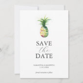 目的地の結婚式の日付を熱帯に保存 セーブザデート (正面)