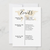 目的地の結婚式の歓迎と旅程の週末 招待状 (裏面)