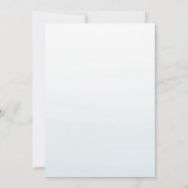 目的地の結婚式の青い水の色の招待状 (裏面)