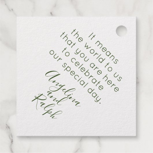 目的地の結婚式の飛行機の旅行ありがとう フェイバータグ (裏面)