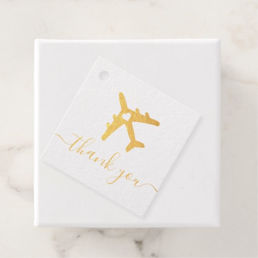 目的地の結婚式の飛行機の旅行ありがとう フェイバータグ (箱)
