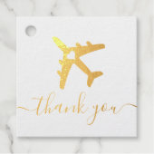 目的地の結婚式の飛行機の旅行ありがとう フェイバータグ (正面)