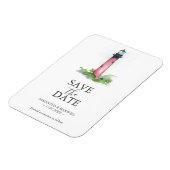 目的地の結婚式セーブザデートマグネット マグネット (左側)