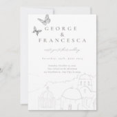目的地の結婚式招待状 招待状 (正面)