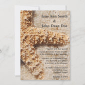 目的地の結婚式招待状:砂のヒトデ 招待状 (正面)