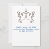 目的地の結婚式 – サントリーニ、ギリシャ招待状 招待状 (裏面)