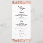 目的地の結婚式、ビーチ結婚式、バラゴールドフォイル プログラム (正面)