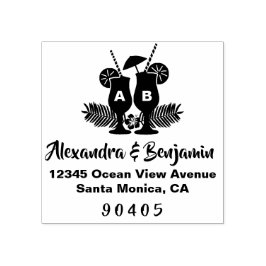 目的地の結婚式、ビーチ結婚式、夏結婚の ラバースタンプ