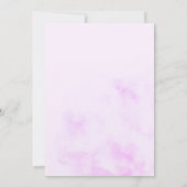 目的地の飛行機の海外パープル結婚ズ 招待状 (裏面)