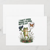 目的地はわからないけどゲイのフクロクガエル 招待状 (正面/裏面)