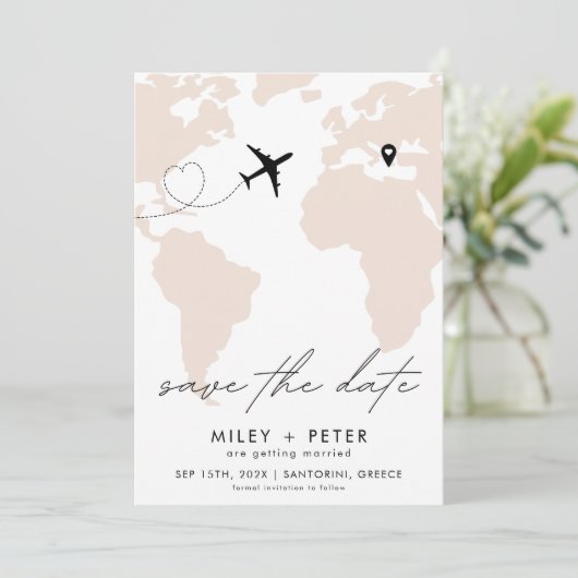 目的地ウェディングの世界地図の写真 セーブザデート (スタンド正面)