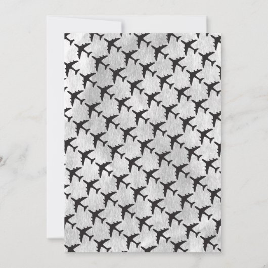 目的地ウェディングシックなシルバーラゲージタグフォト セーブザデート (裏面)