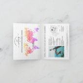 目的地ウェディングパスポートワールドマップアドベンチャー 招待状 (内部)