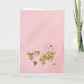 目的地ウェディングパスポートワールドマップメキシコ 招待状 (裏面)