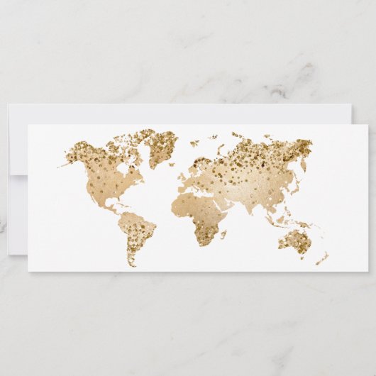 目的地ウェディングボーディングパスチケット金ゴールドプラン 招待状 (裏面)