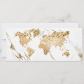 目的地ウェディングボーディングパスチケット金ゴールドプラン 招待状 (裏面)