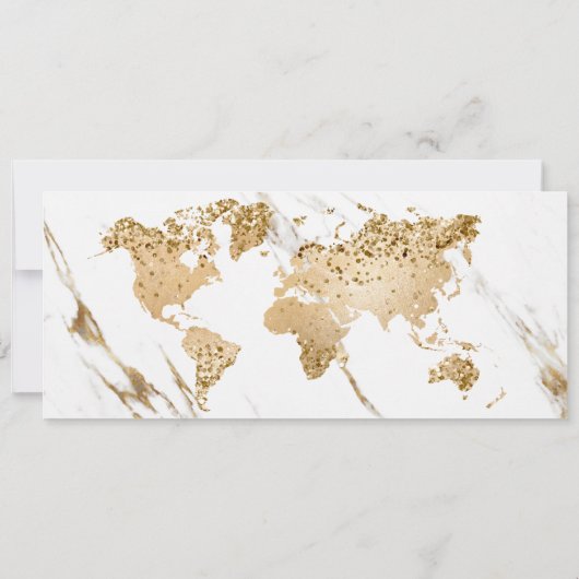 目的地ウェディングボーディングパスチケット金ゴールドプラン 招待状 (裏面)