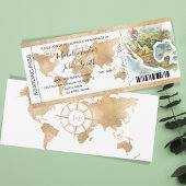 目的地ウェディングボーディングパスメキシコ 招待状