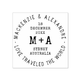 目的地ウェディング旅行テーマカスタムパスポート ラバースタンプ