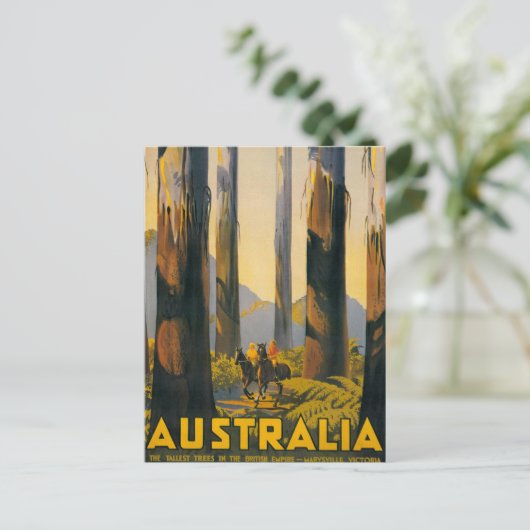 目的地オーストラリア旅行ポスター ポストカード (スタンド正面)