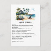 目的地カリブのウェディングゲスト詳細 エンクロージャーカード (正面)