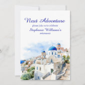 目的地ギリシャ島の退職パーティー 招待状 (正面)