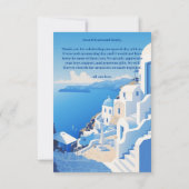 目的地ギリシャ結婚サントリーニの写真 サンキューカード (裏面)
