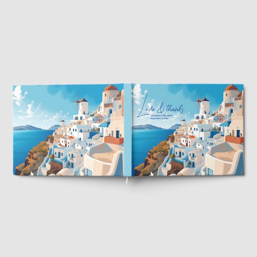 目的地ギリシャ結婚サントリーニ ゲストブック (全面)