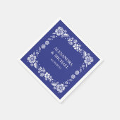 目的地ギリシャ結婚サントリーニ スタンダードカクテルナプキン (角)