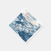 目的地ギリシャ結婚サントリーニ スタンダードカクテルナプキン (角)