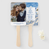 目的地ギリシャ結婚サントリーニ ハンドファン (正面&裏面)
