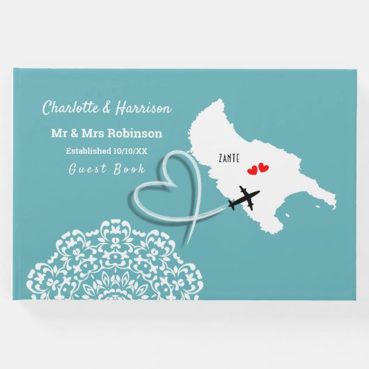 目的地ザントギリシャ結婚語 ゲストブック (正面)