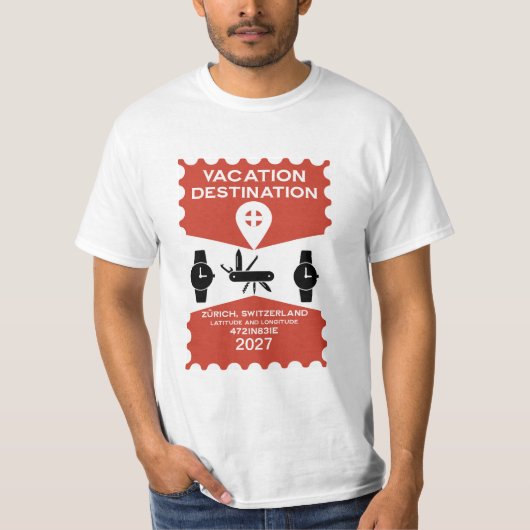 目的地スイス休暇ギフト Tシャツ (正面)