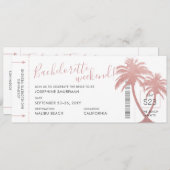 目的地バチェロレッテパームボーディングパス 招待状 (正面/裏面)