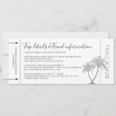 目的地バチェロレッテビーチ旅行搭乗券 招待状 (裏面)