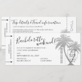 目的地バチェロレッテビーチ旅行搭乗券 招待状 (正面/裏面)