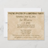 目的地パラダイストロピカルビーチバースデーパーティー 招待状 (裏面)