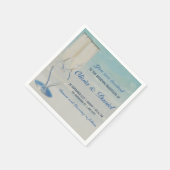 目的地ビーチエレガントな結婚式パーティー スタンダードカクテルナプキン (角)