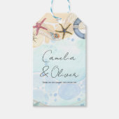 目的地ビーチ結婚式沿岸 ギフトタグ (正面)