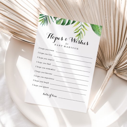 目的地ベビーシャワー希望カード ポストカード