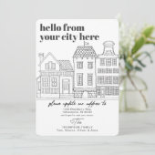 目的地モダンの都市の移動 案内状 (スタンド正面)