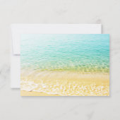 目的地モダン夏ビーチ結婚式 セーブザデート (裏面)