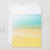 目的地モダン夏ビーチ結婚式 招待状 (裏面)