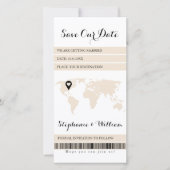 目的地ワールドマップ電子搭乗券 セーブザデート (正面)