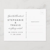 目的地救結婚式日バラ金ゴールドピンクマップ 案内ポストカード (裏面)