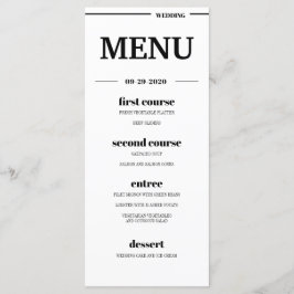 目的地熱帯ビーチ結婚式 メニュー